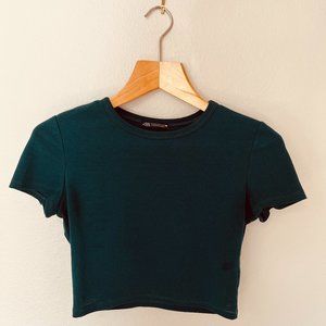 Dark Green Zara Crop Top